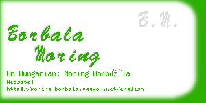 borbala moring business card